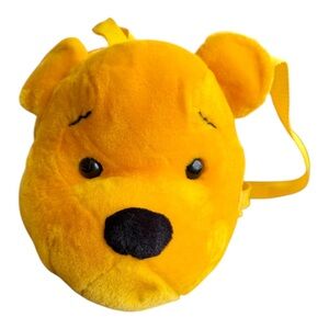 VTG '90s Y2K Disney Winnie the Pooh Head Plush Zipper Backpack
